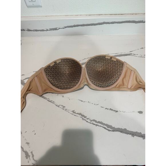 Daisy Fuentes Strapless Bra Push Up Beige Size 38C - Picture 4 of 5
